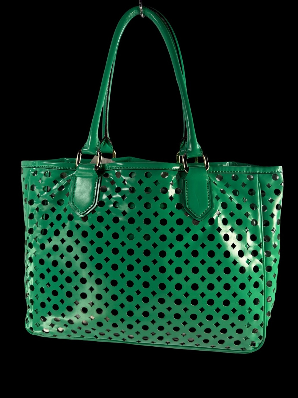 Milly Emerald Perforated Tote - Green